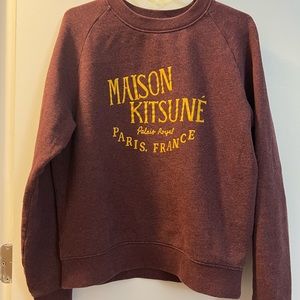 Maison Kitsune Burgundy Palais Royal Sweatshirt